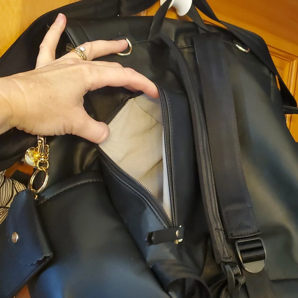 Petunia Pickle Bottom Boxy Backpack In Black Matte‎ Leatherette